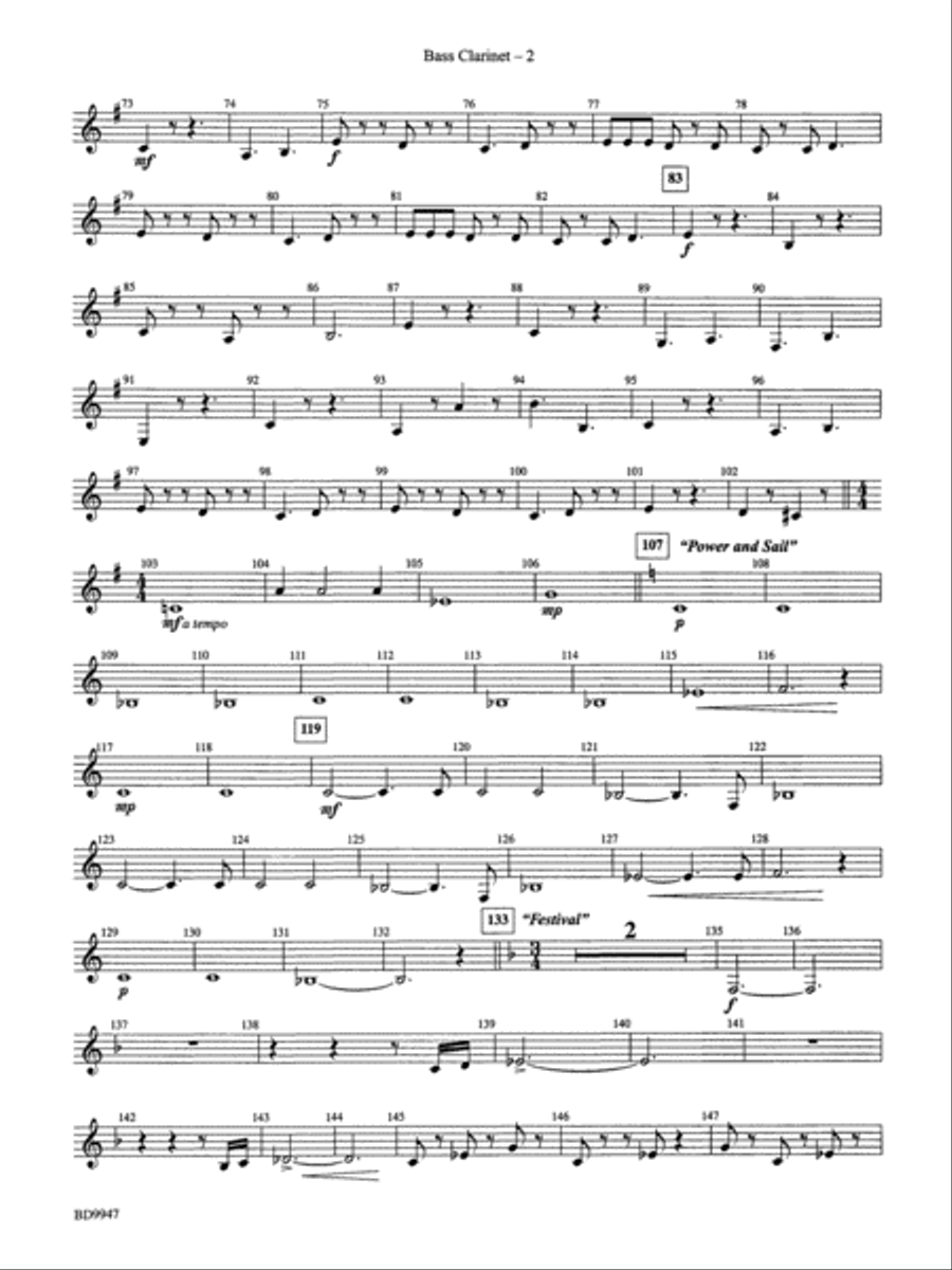 Chesapeake: B-flat Bass Clarinet Concert Band scores gallery preview page 2