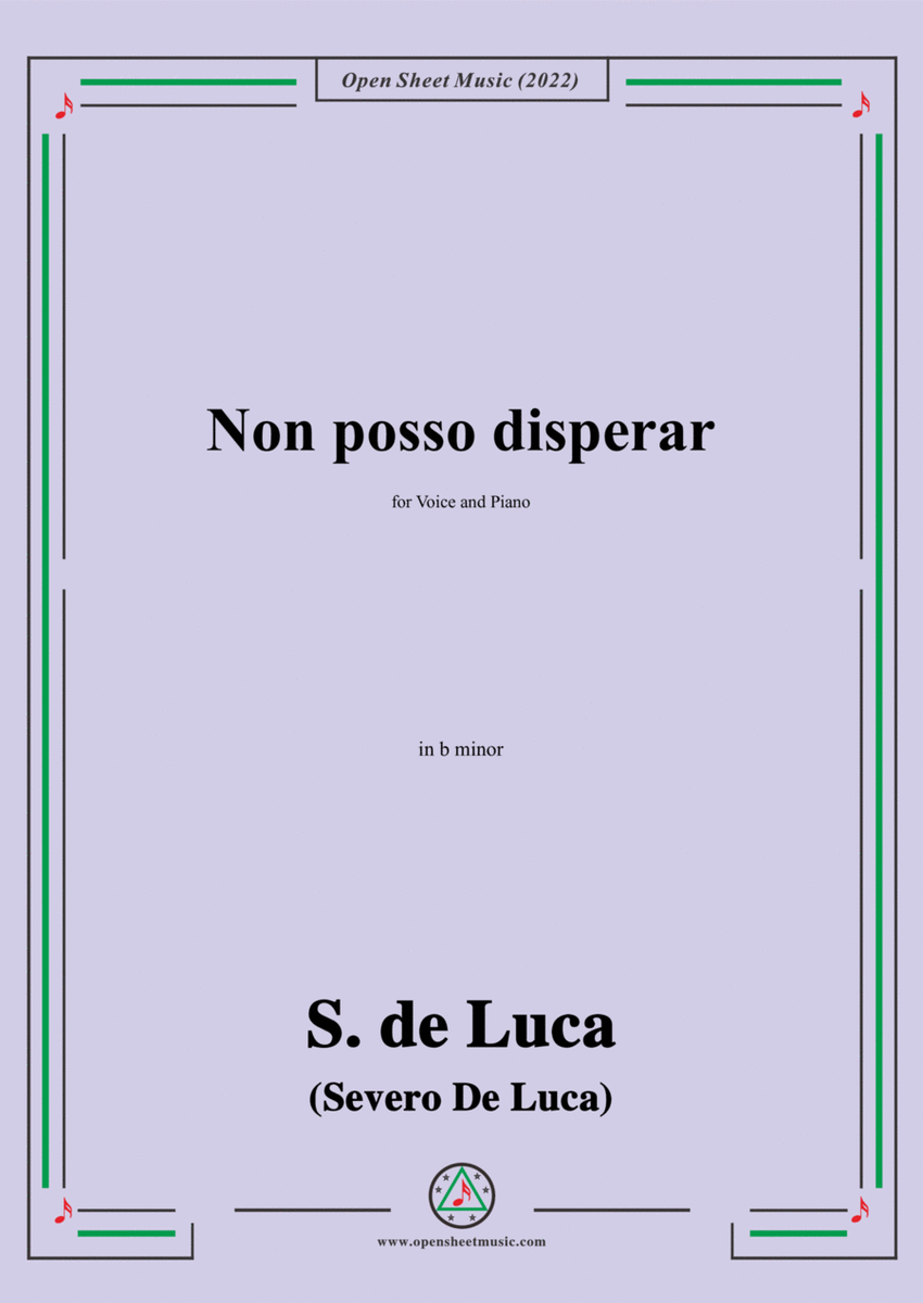 S. de Luca-Non posso disperar,in b minor image number null