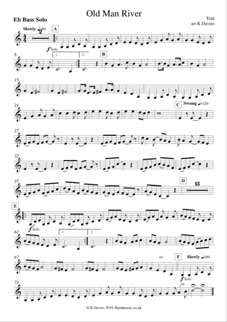 Old Man River Tuba scores gallery preview page 4
