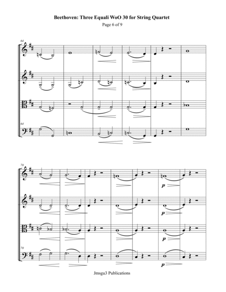 Beethoven: Three Equali WoO 30 for String Quartet image number null