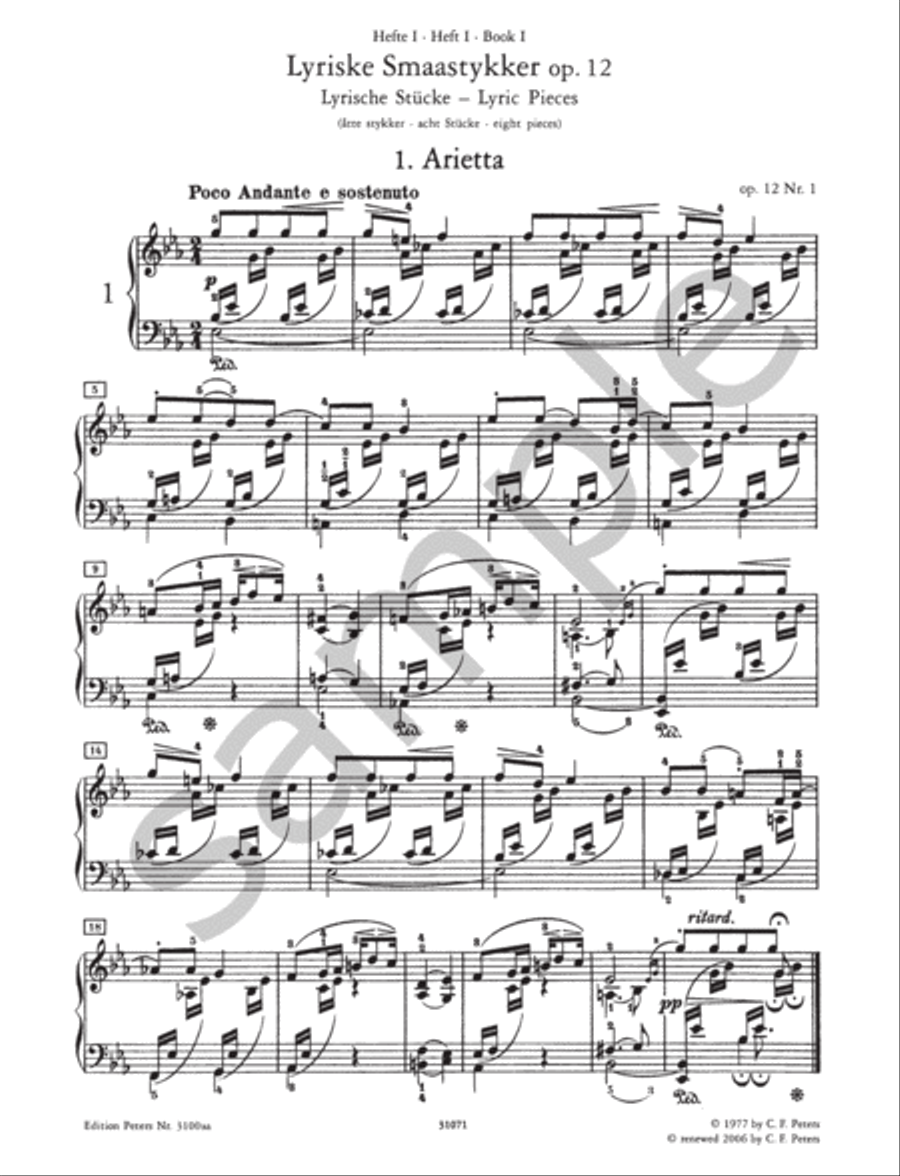 Piano Works -- Lyric Pieces Piano scores gallery preview page 5