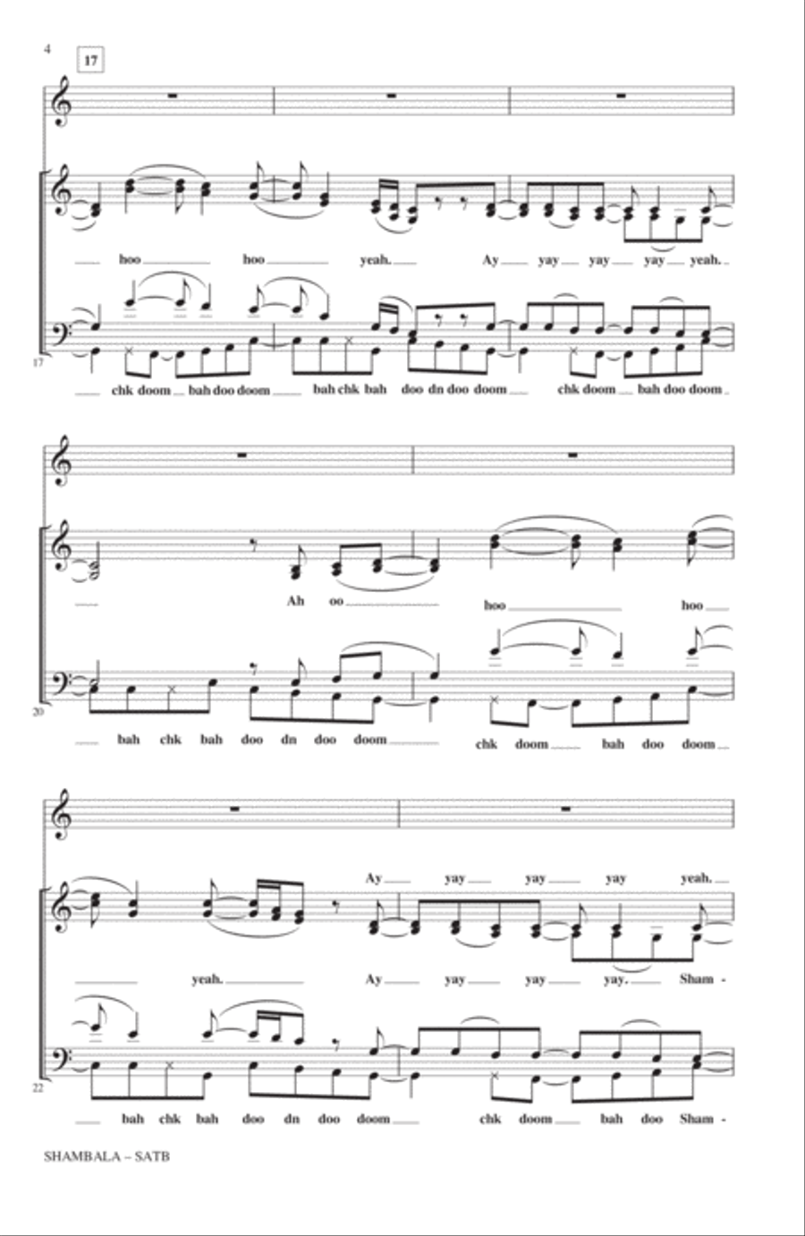 Shambala 4-Part scores gallery preview page 3