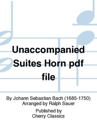 Book cover for Unaccompanied Suites Horn pdf file