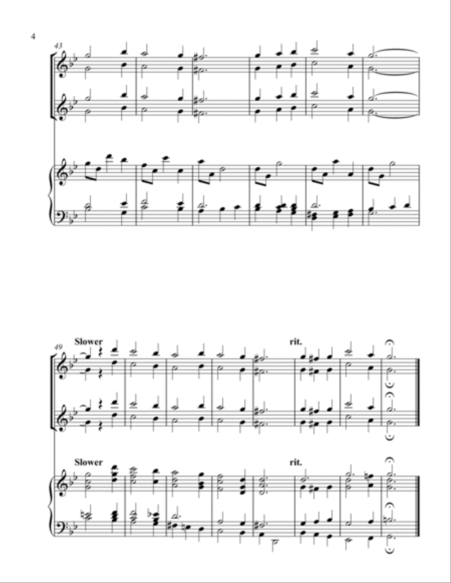 The Coventry Carol Flute Duet scores gallery preview page 4
