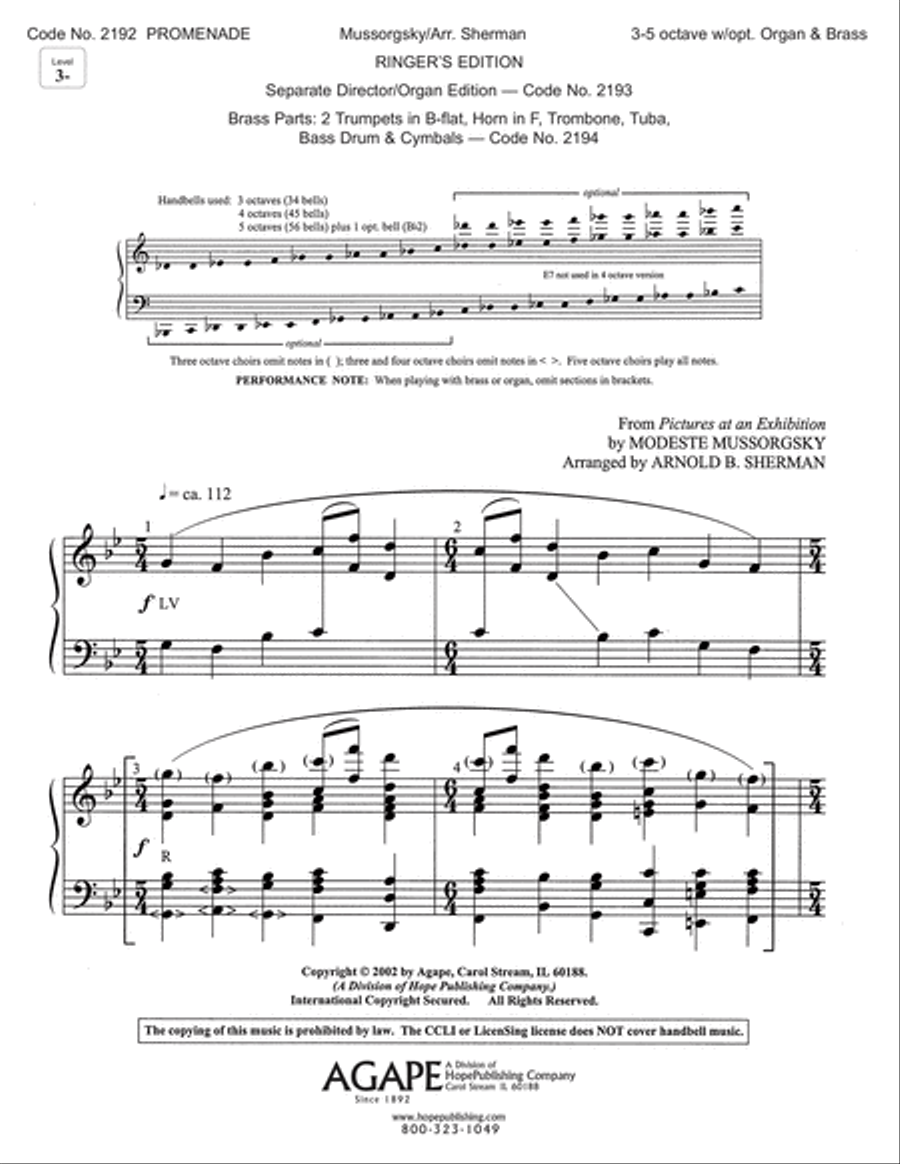 Promenade 5-Octaves scores gallery preview page 1