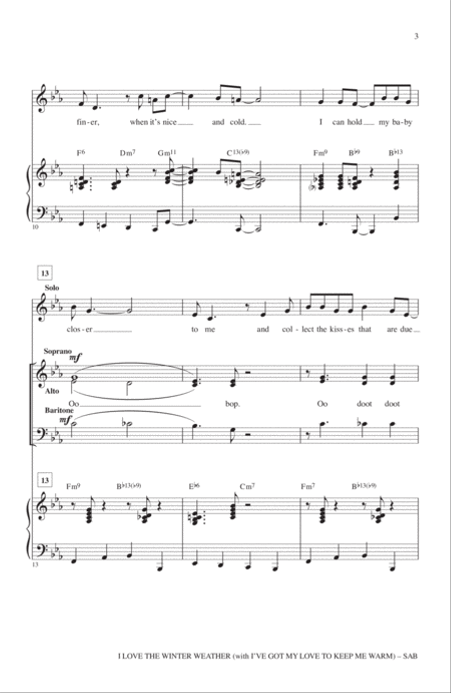 I Love The Winter Weather 3-Part scores gallery preview page 2
