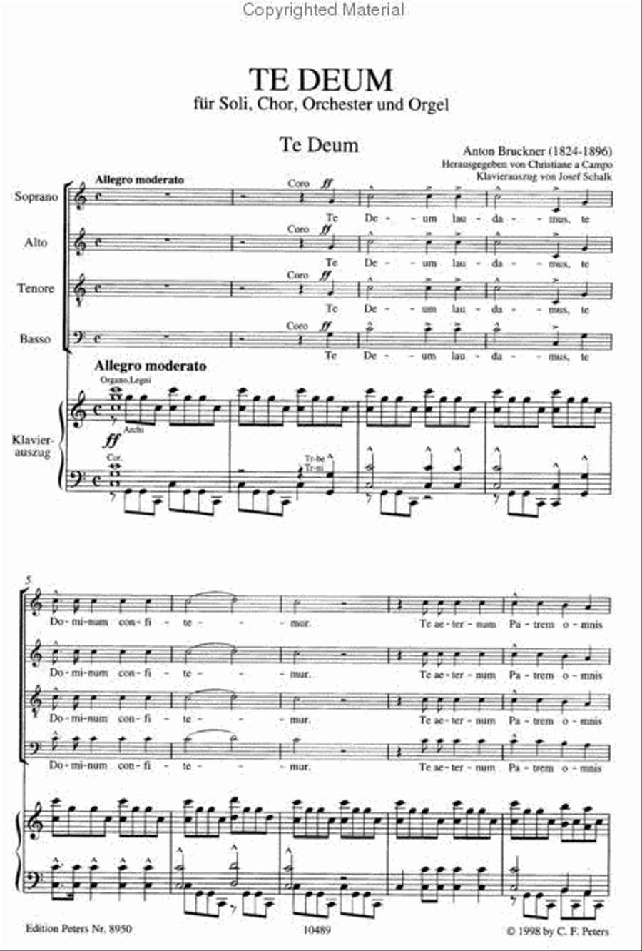 Te Deum (Vocal Score) 4-Part scores gallery preview page 3