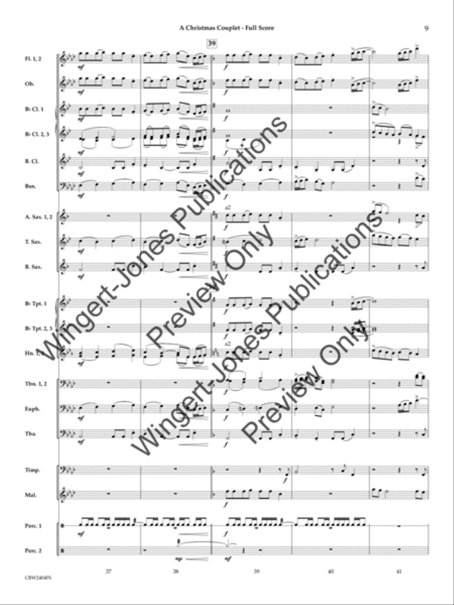 A Christmas Couplet A Christmas Couplet Concert Band scores gallery preview page 10