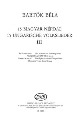 Book cover for 15 Hungarian Folksongs 3