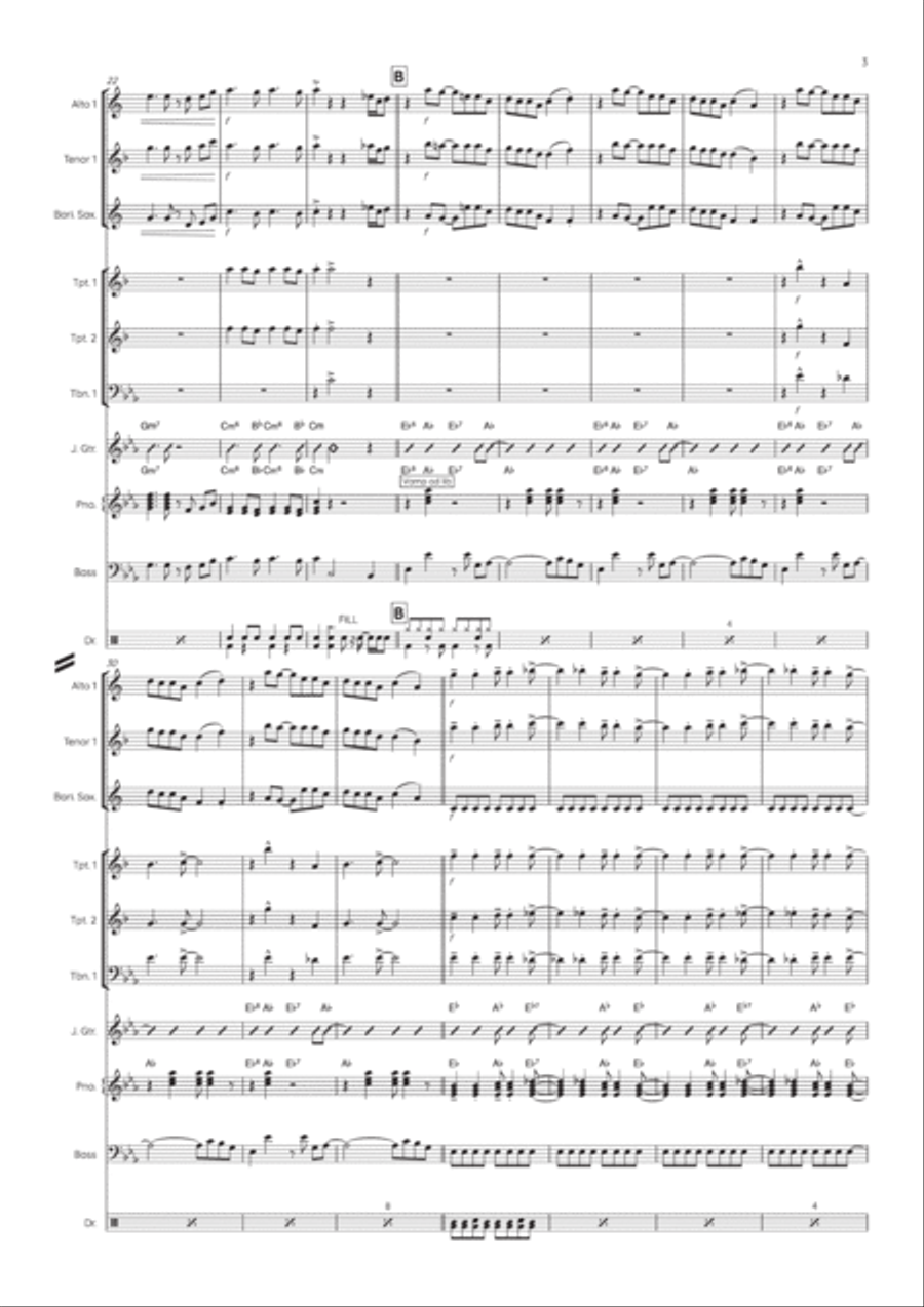 Mercy, Mercy, Mercy Mercy, Mercy, Mercy Jazz Ensemble scores gallery preview page 4