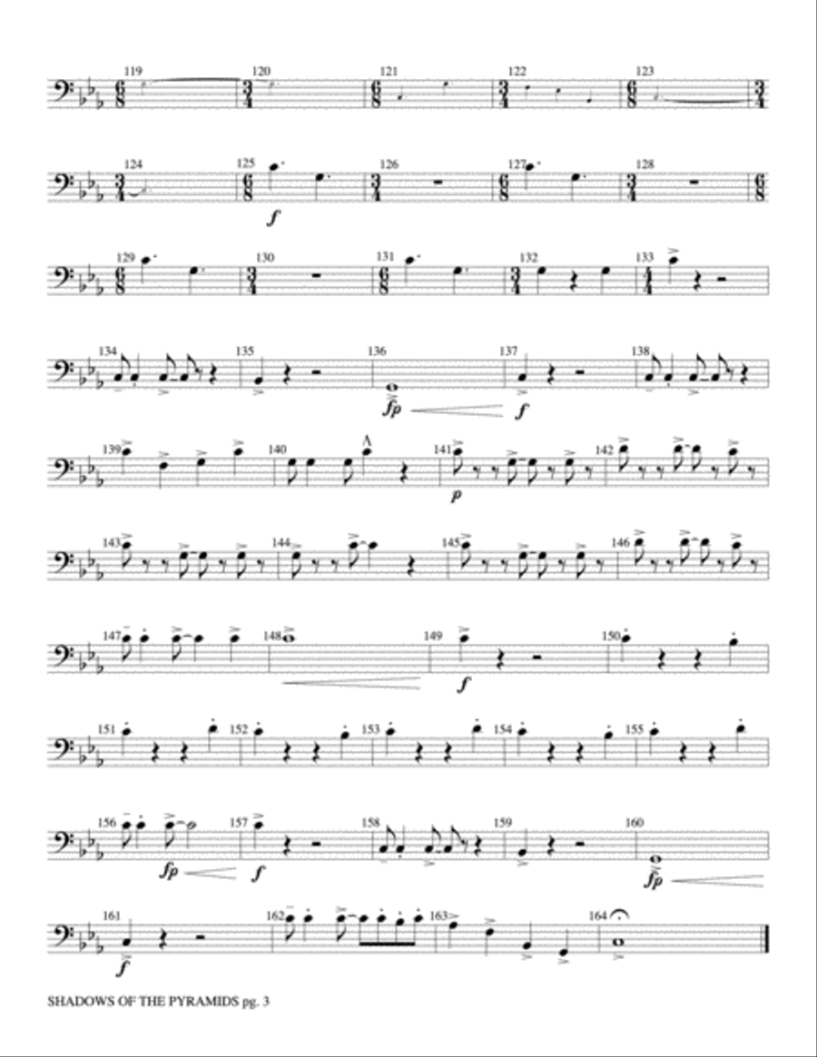 Shadows of the Pyramids: String Bass Concert Band scores gallery preview page 3