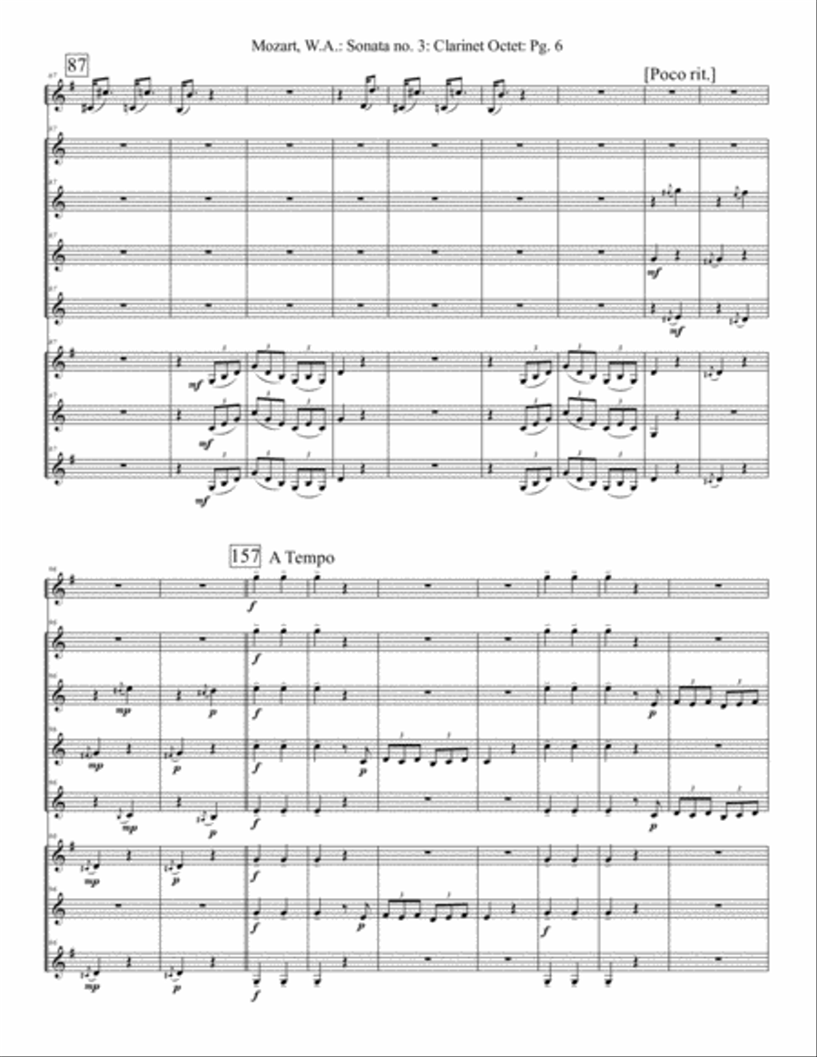 Sonata no. 3 Sonata no. 3 Woodwind Ensemble scores gallery preview page 6