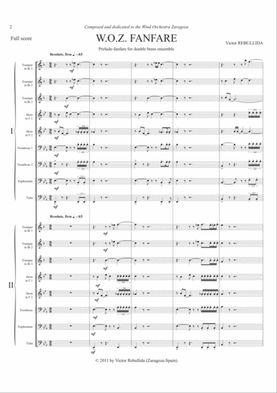 W.O.Z. Fanfare School and Community scores gallery preview page 3