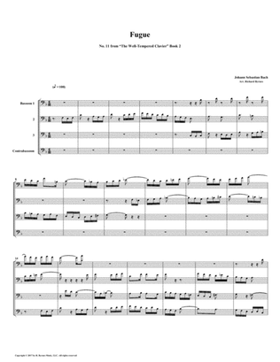 Fugue 11 from Well-Tempered Clavier, Book 2 (Bassoon Quartet)