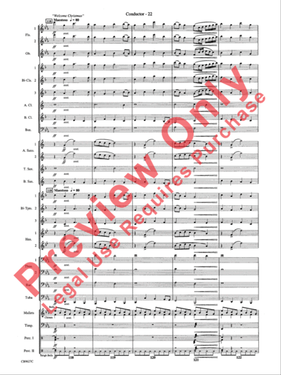 How the Grinch Stole Christmas Concert Band scores gallery preview page 25