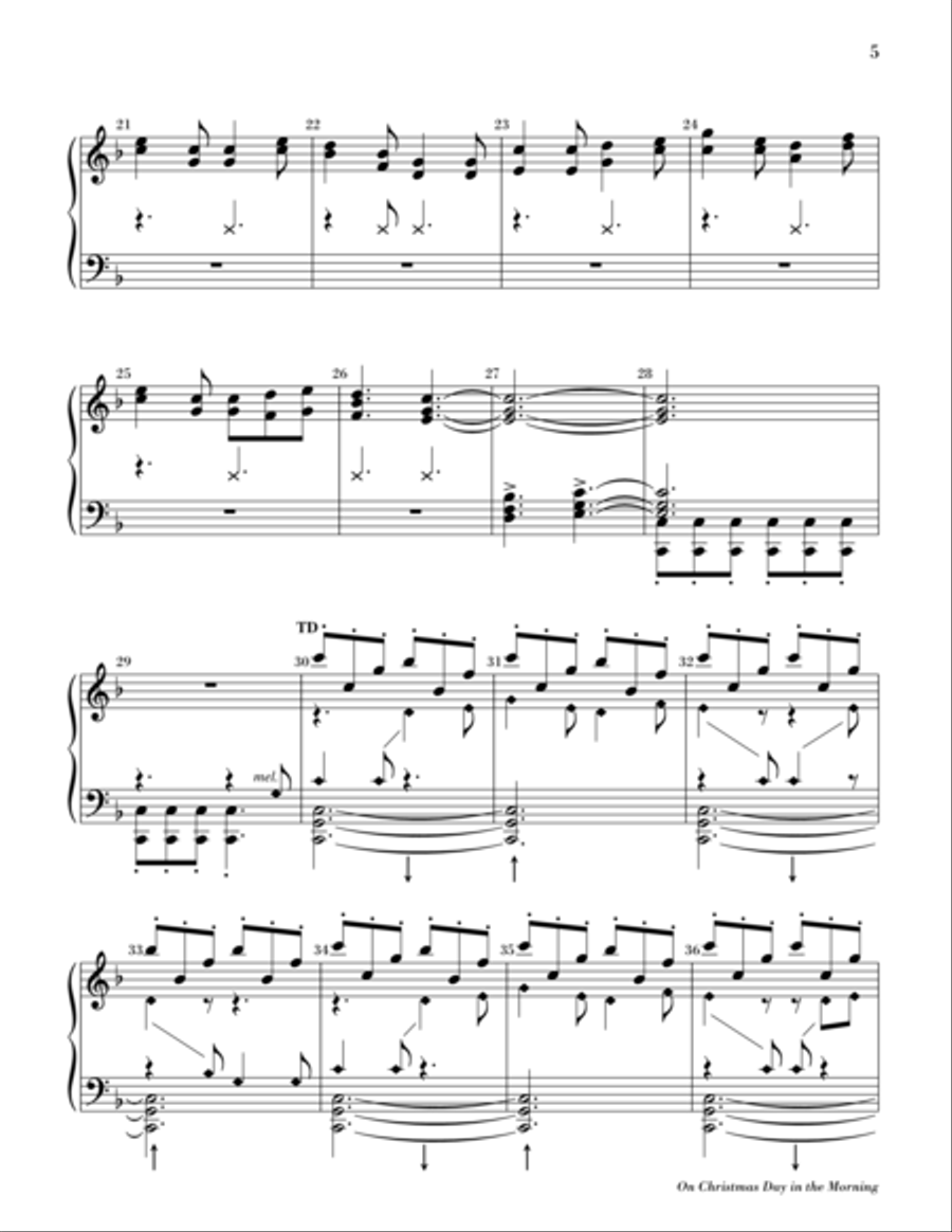 On Christmas Day in the Morning 5-Octaves scores gallery preview page 4