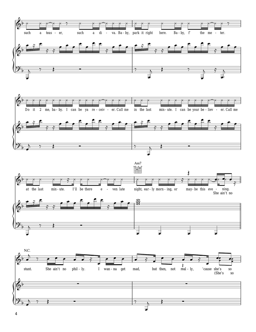 All Night Long Piano, Vocal, Guitar scores gallery preview page 4