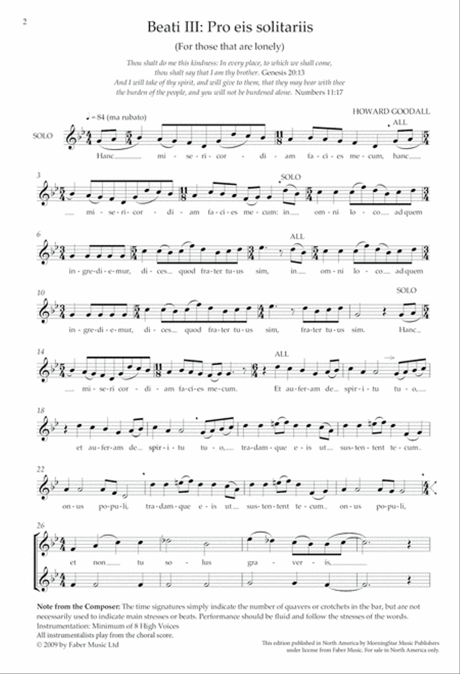 Beati III: Pro eis solitariis (For those that are lonely) Divisi scores gallery preview page 3