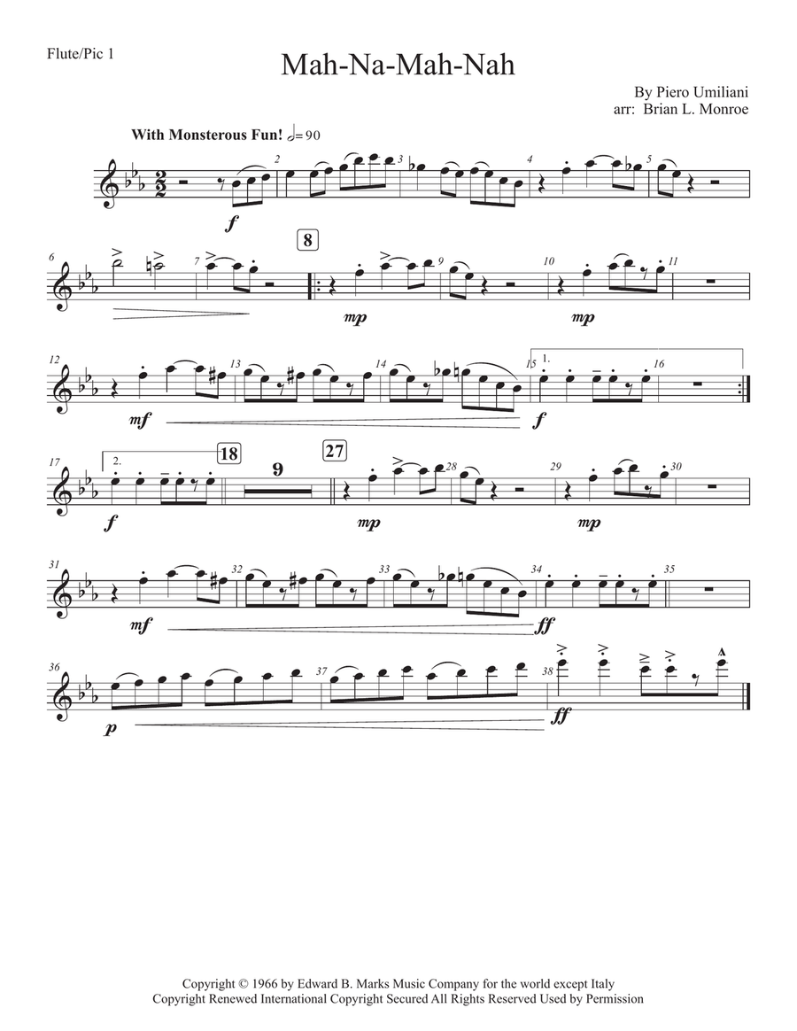 Mah-na Mah-na Mah-na Mah-na Woodwind Ensemble scores gallery preview page 6