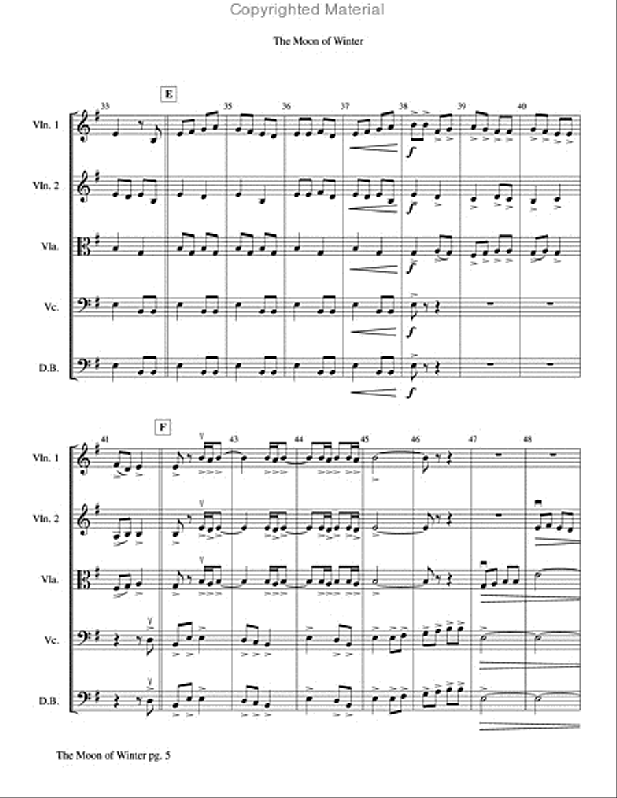 The Moon of Winter The Moon of Winter String Orchestra scores gallery preview page 4