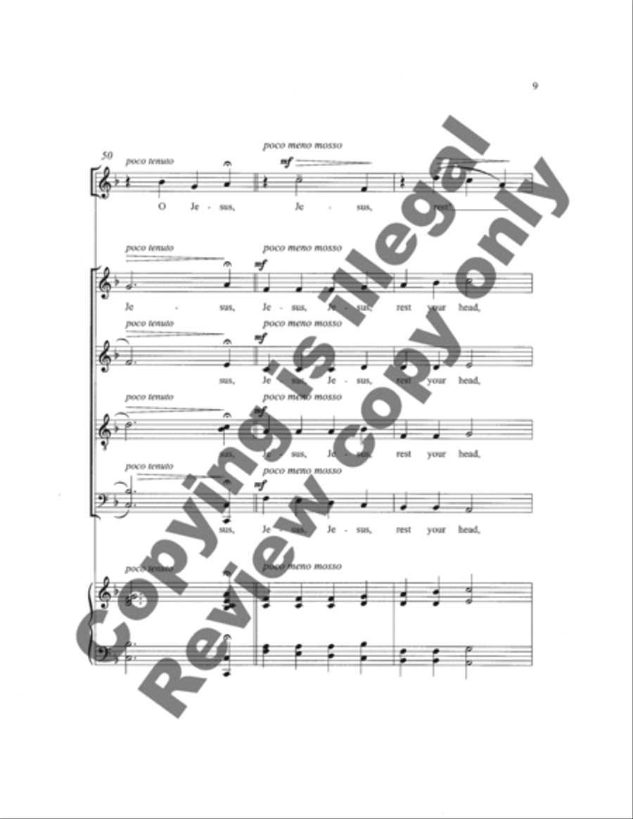 Jesus, Jesus, Rest Your Head 4-Part scores gallery preview page 22