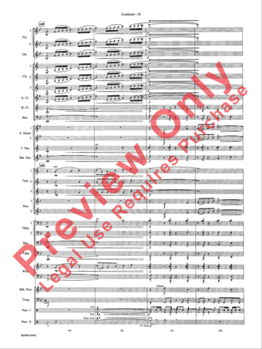 To the Summit! (Strive for the Highest) Concert Band scores gallery preview page 36