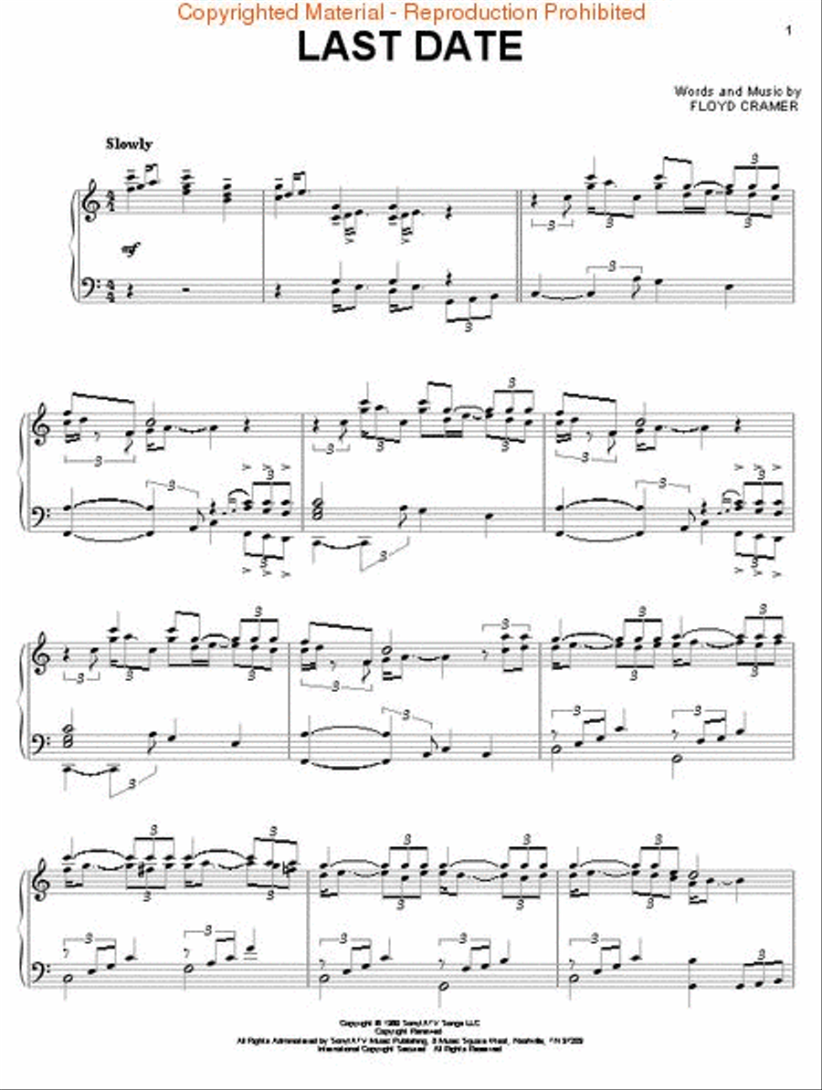 Last Date Piano, Vocal, Guitar scores gallery preview page 2