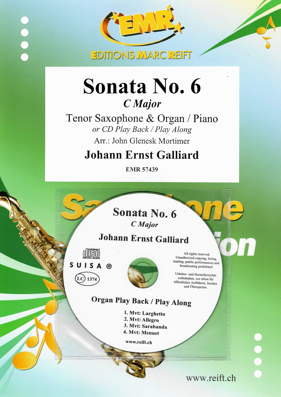 Sonata No. 6 Tenor Saxophone scores gallery preview page 1