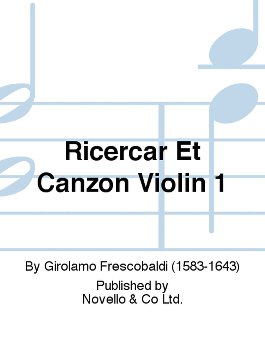 Ricercar Et Canzon Violin 1