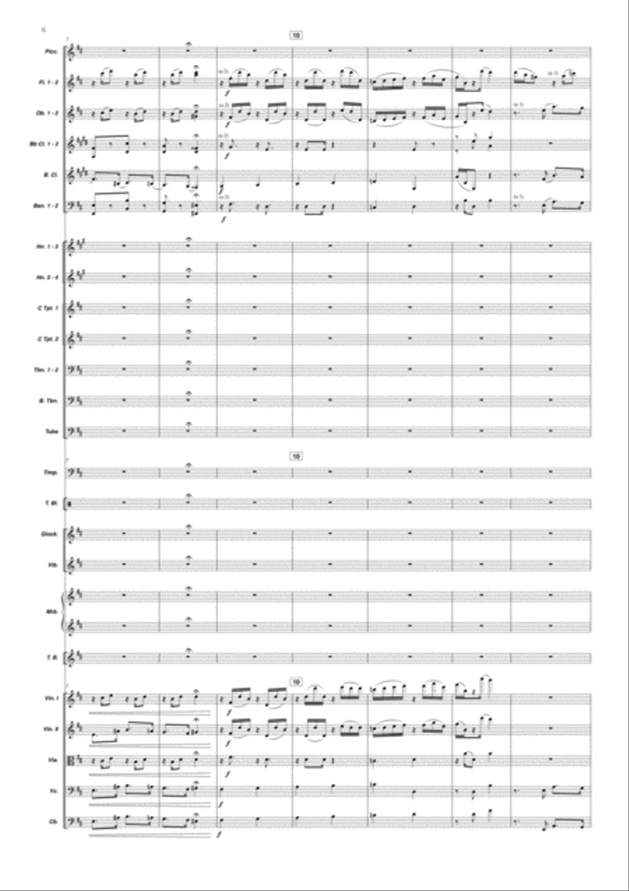 Tres Preludios, una Danza y un Gran Vals Full Orchestra scores gallery preview page 7