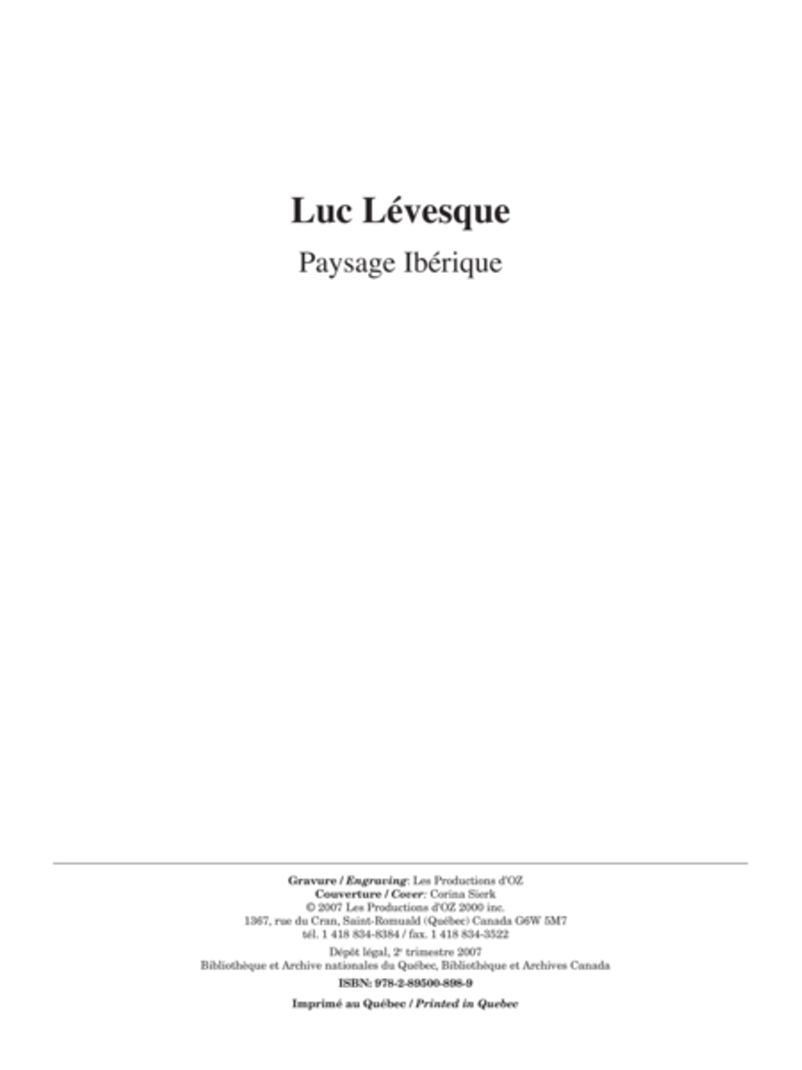 Paysage Ibérique Paysage Ibérique Guitar Ensemble scores gallery preview page 1