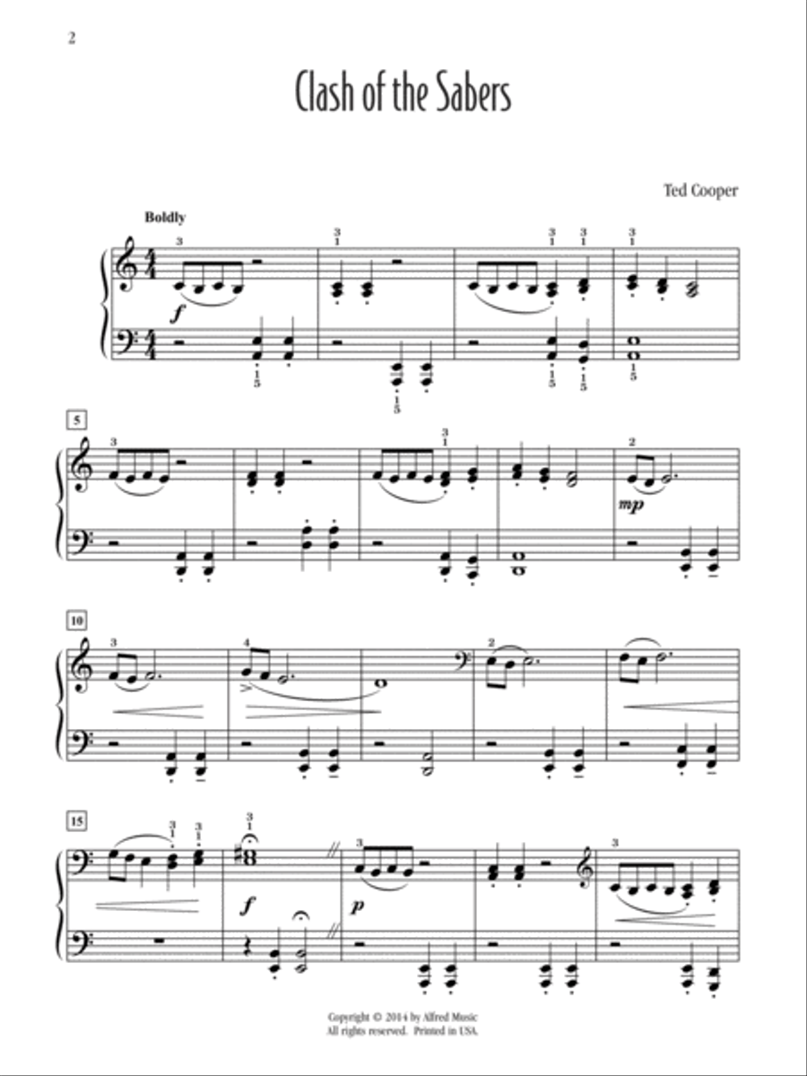 Clash of the Sabers Piano Solo scores gallery preview page 2