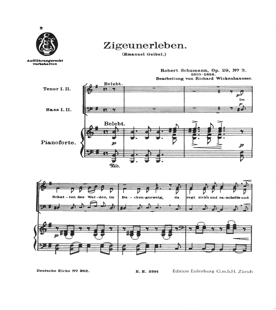 Zigeunerleben (Gypsy life) Men's Choir scores gallery preview page 2
