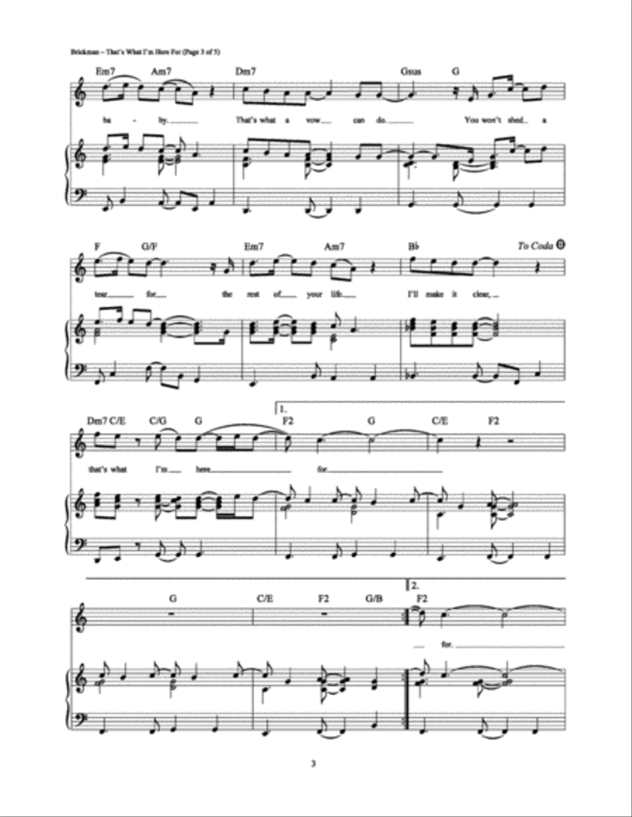 That's What I'm Here For That's What I'm Here For Piano, Vocal, Guitar scores gallery preview page 3