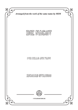 Book cover for Richard Strauss-Die Nacht, for Cello and Piano