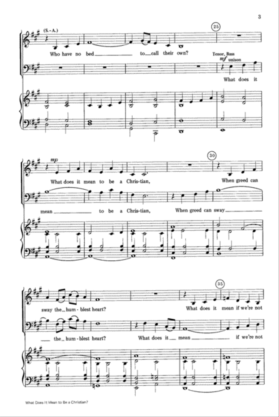 What Does It Mean to Be a Christian? 3-Part scores gallery preview page 3