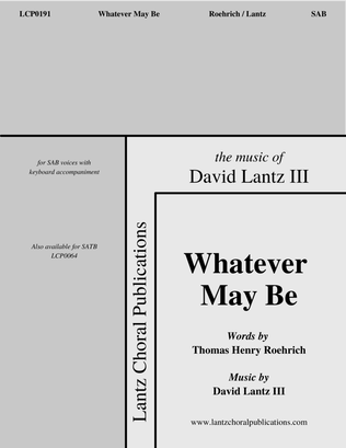 Book cover for Whatever May Be