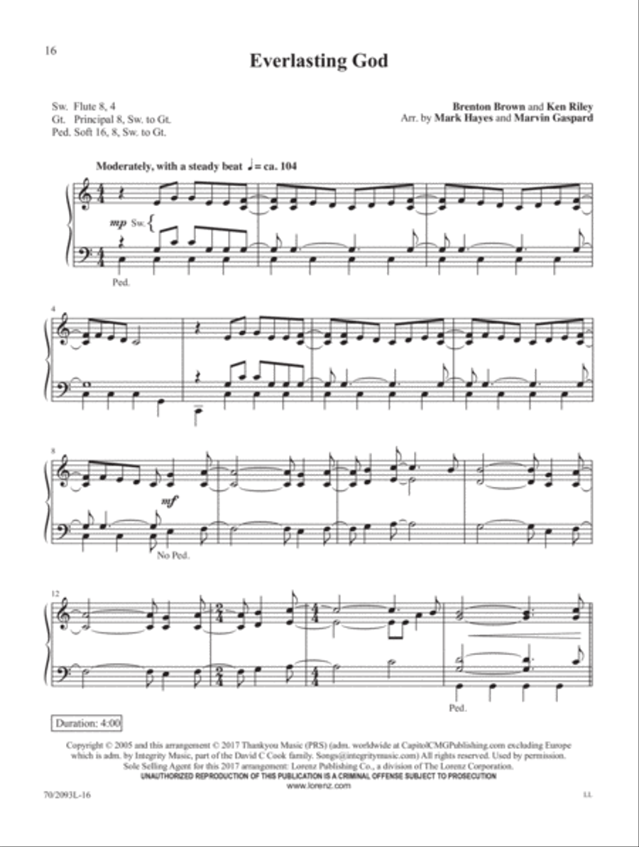 Mark Hayes: Organ Praise and Worship Organ Solo scores gallery preview page 6