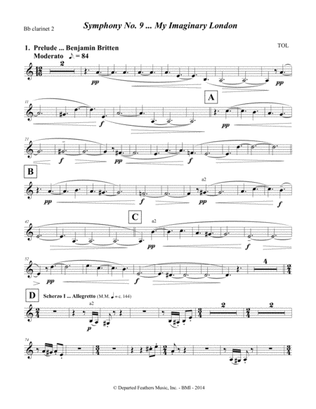 Symphony No. 9 ... My Imaginary London (2013-14) Bb clarinet part 2