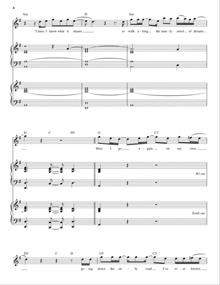 Here I Go Again Piano scores gallery preview page 4