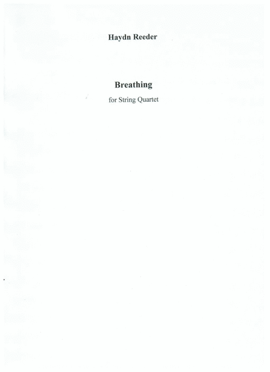Breathing - Score Only String Quartet scores gallery preview page 1