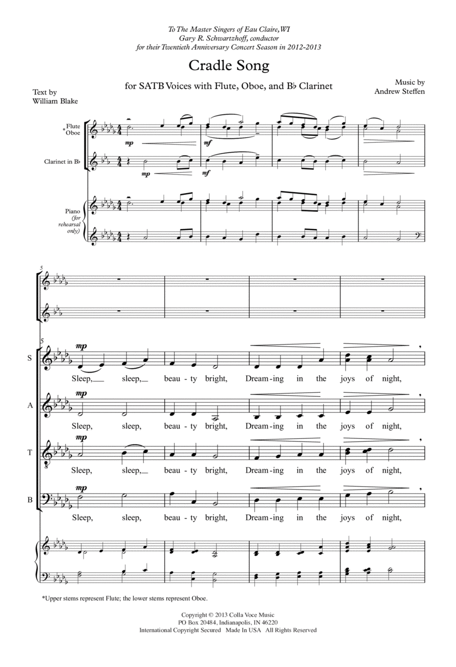 Cradle Song Divisi scores gallery preview page 1