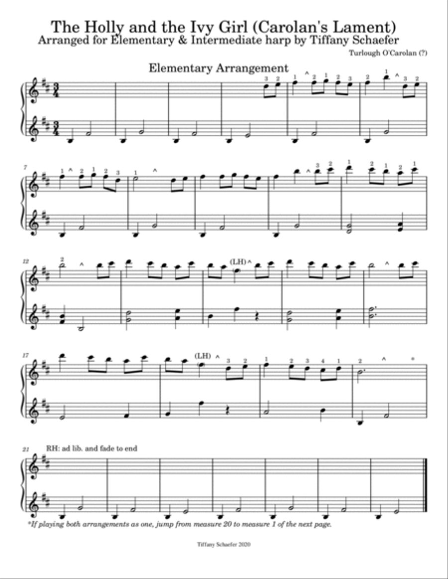 Small Harp Collection #2: Three Christmas Arrangements Harp scores gallery preview page 4
