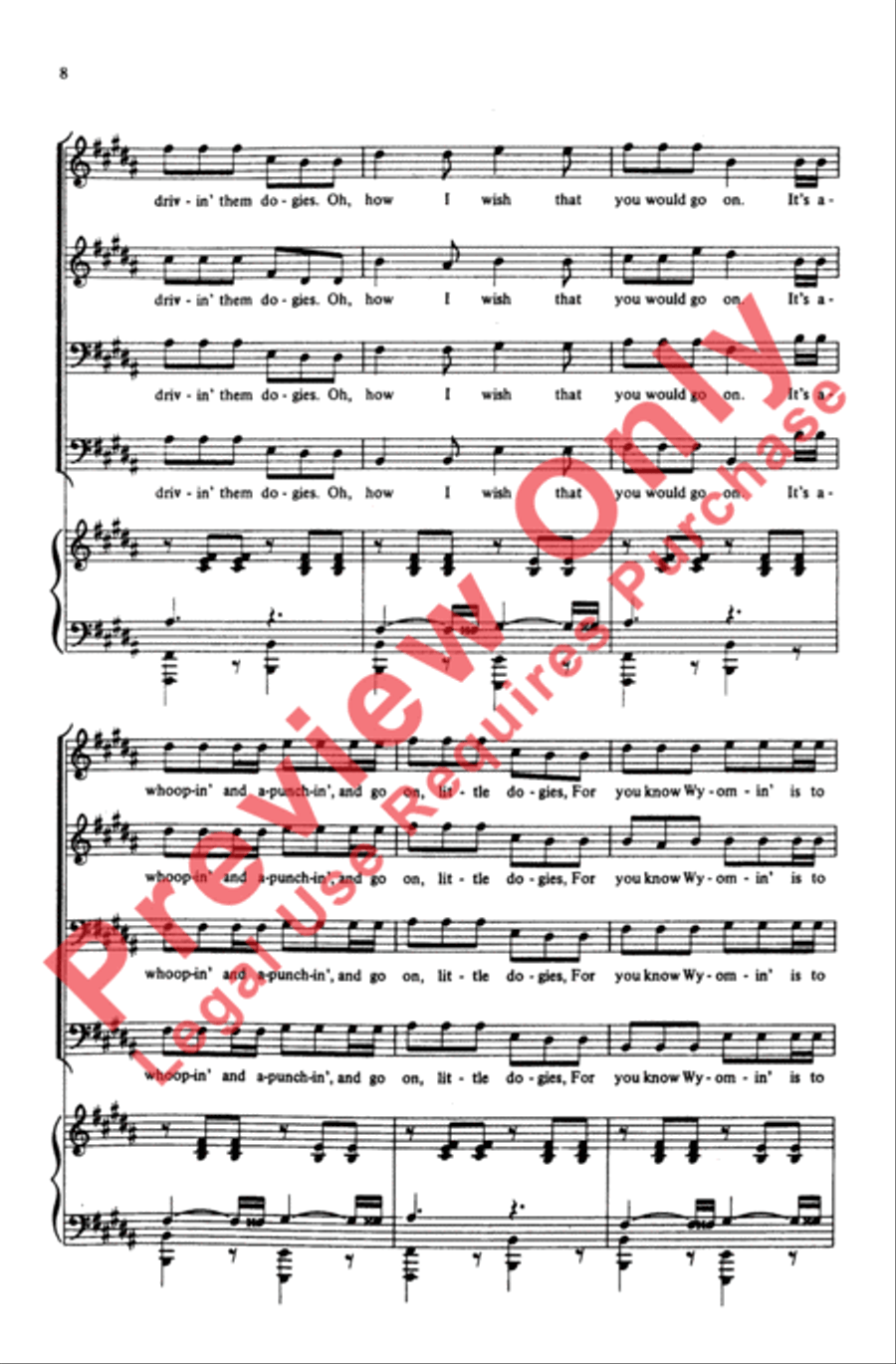 Western Songs Western Songs Men's Choir scores gallery preview page 7