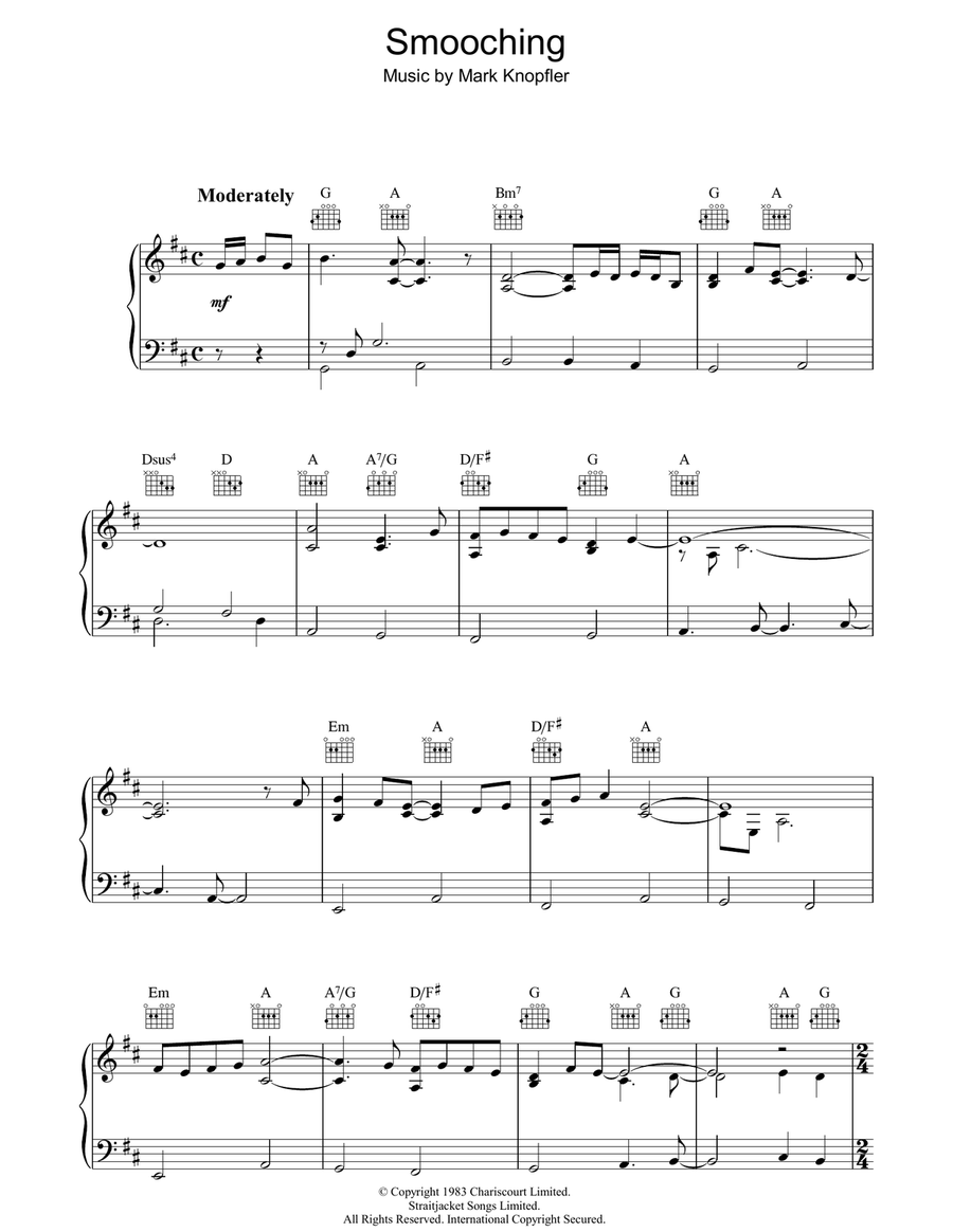 Smooching (from Local Hero) Piano Solo scores gallery preview page 1