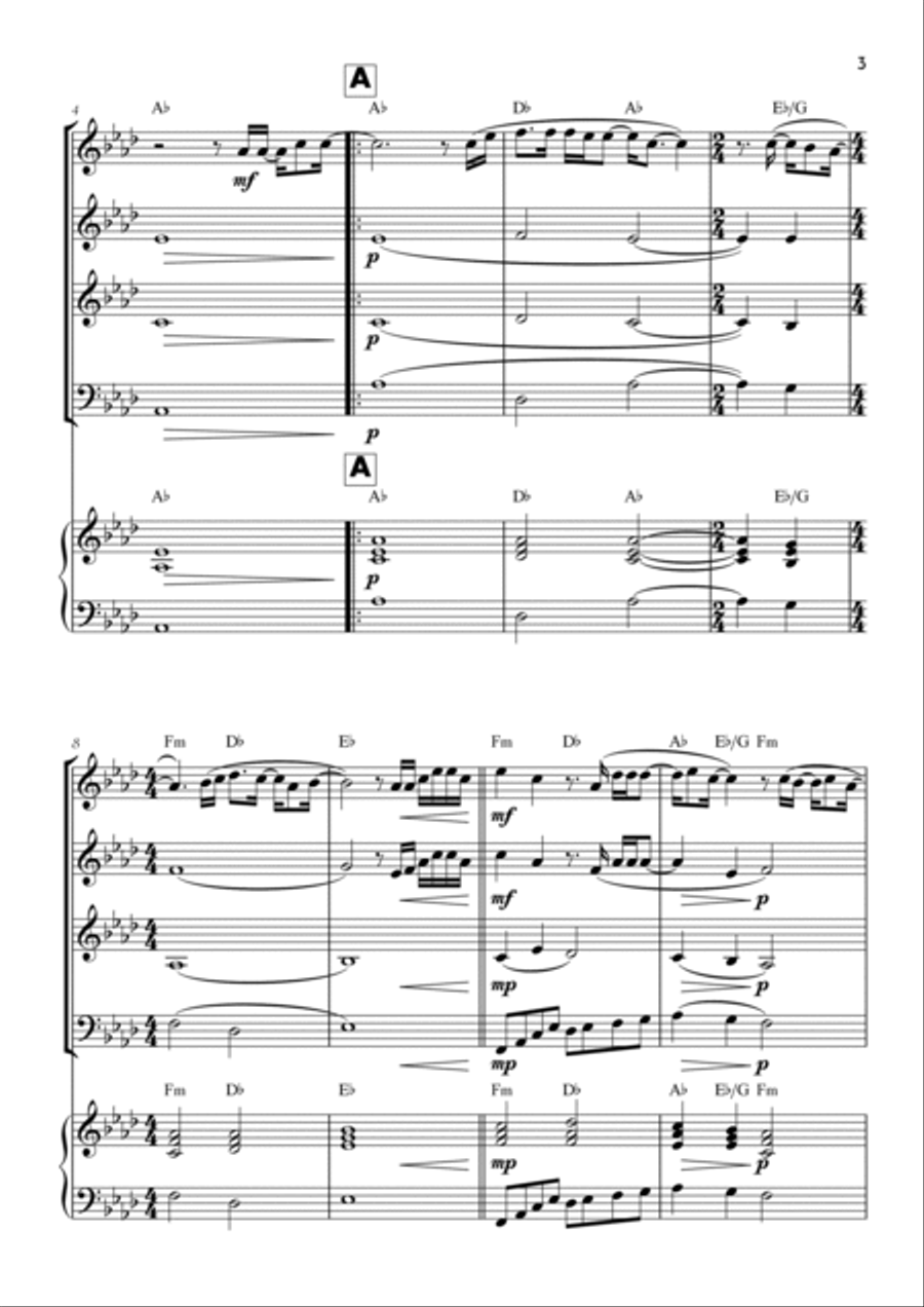 Goodness Of God Saxophone Quartet scores gallery preview page 3
