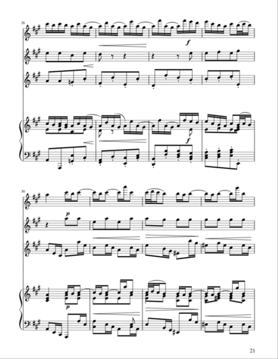 Badinerie - J.S Bach - BWV 1067 - Flute Trio Flute Trio scores gallery preview page 4