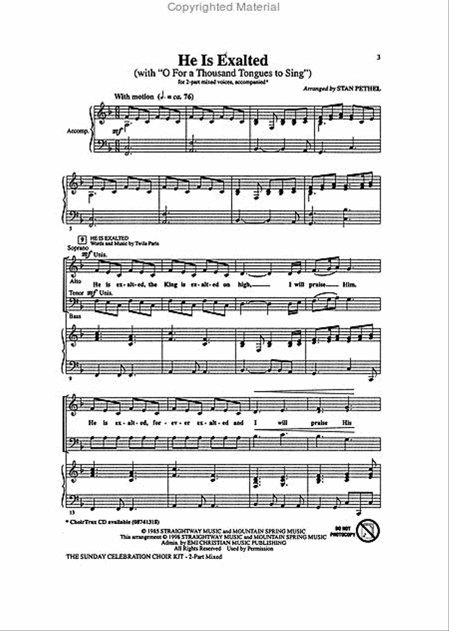 The Sunday Celebration Choir Kit 2-Part scores gallery preview page 2