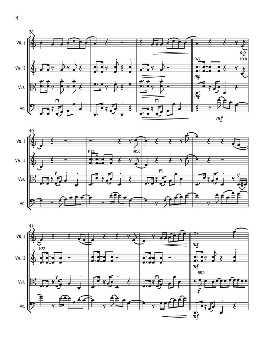 Espresso String Quartet scores gallery preview page 4