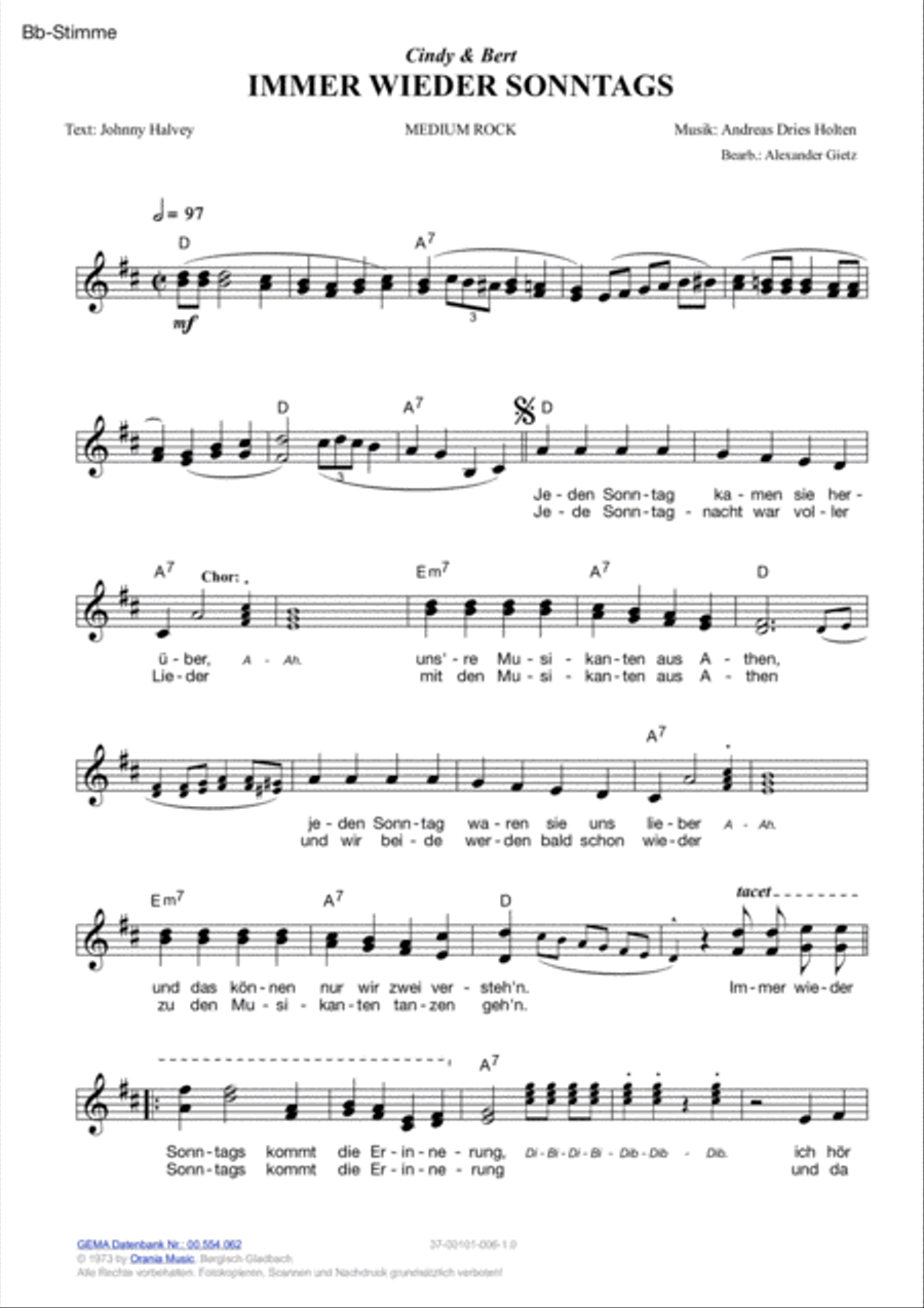 Immer wieder Sonntags Immer wieder Sonntags Voice scores gallery preview page 4